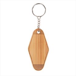 KH20023 Bamboo Motel Style Keychain With Custom Imprint